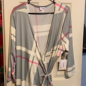 NWT LuLaRoe 3XL Michelle dress grey plaid.